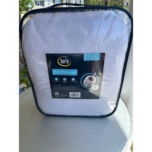 Serta Heated Mattress Pad Queen White 10 Heat Settings Auto Shut-off ST55-0257